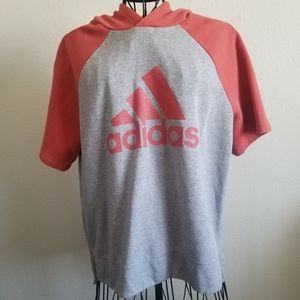 Adidas Short Sleeve  Hoodie Large